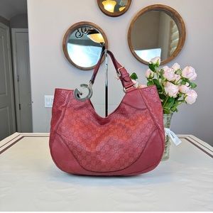 Authentic Leather Gucci GG logo printed signs of wear but a statement piece!!💎